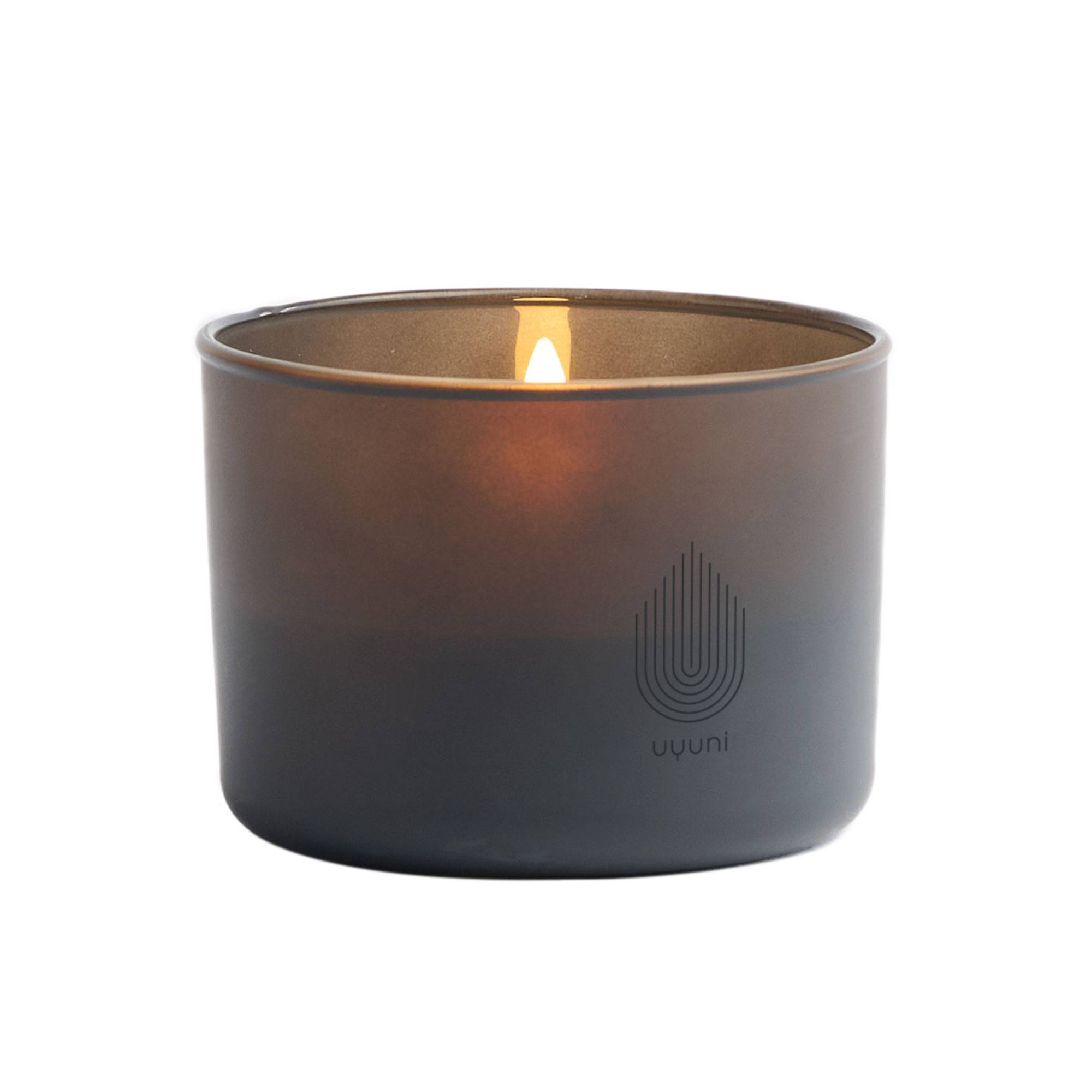 LED Glas Stearinlys - Ø8,2xH6 cm Grey