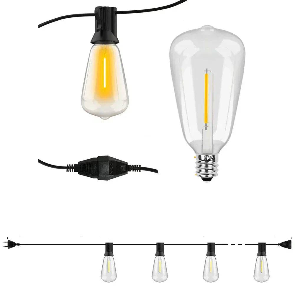 LumiGlow – Hållbar LED Ljusgirlang för Utomhusbruk - 30M (100FT)