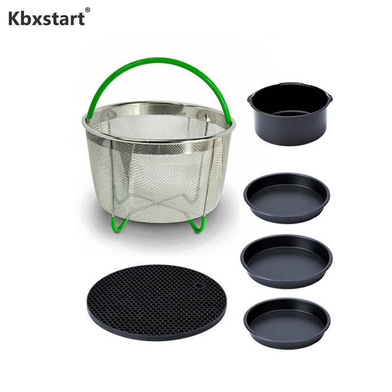 Kbxstart air fryer tillbehör 6 st/set freidora sin ace passar för 6qt-8qt-12qt ugnstillbehör