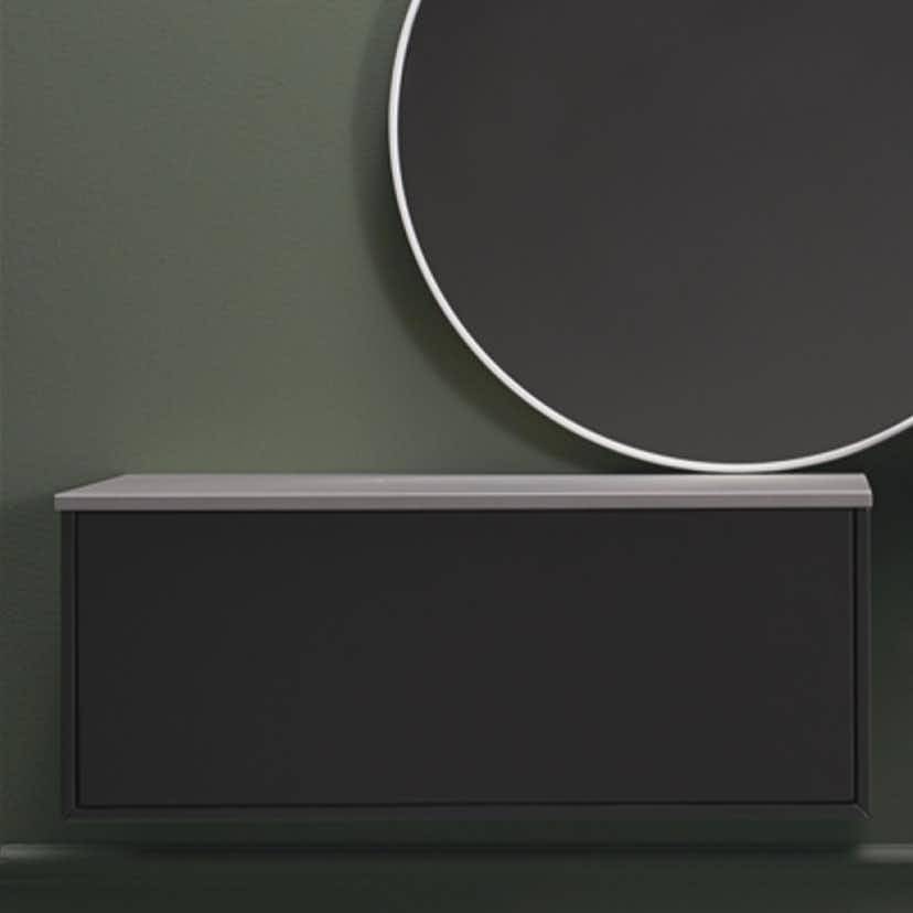 Tvättställsskåp Hafa Edge 1000 med Separat Sidomodul 600 och Bänkskivor