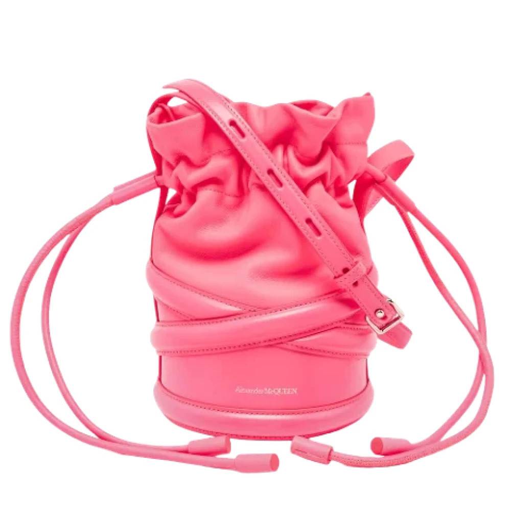 Alexander McQueen Pre-owned Pre-owned Laeder skuldertasker - Vintage - Dame - Lyserød - ONE SIZE - Uld