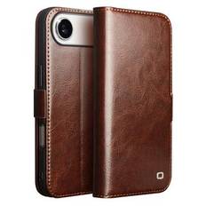 iPhone 17 Air Qialino Classic Læderpung - Mørkebrun