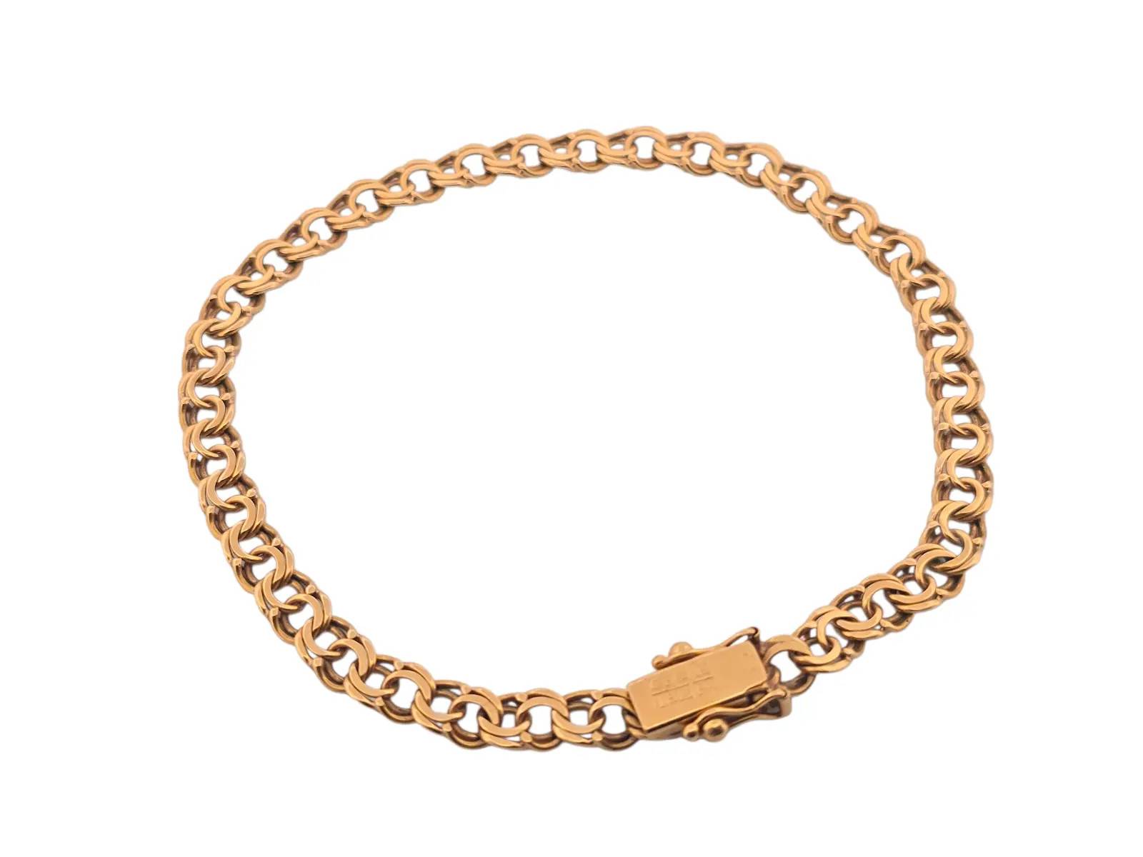 18K Bismarck armband 8,0 gram 19,5cm