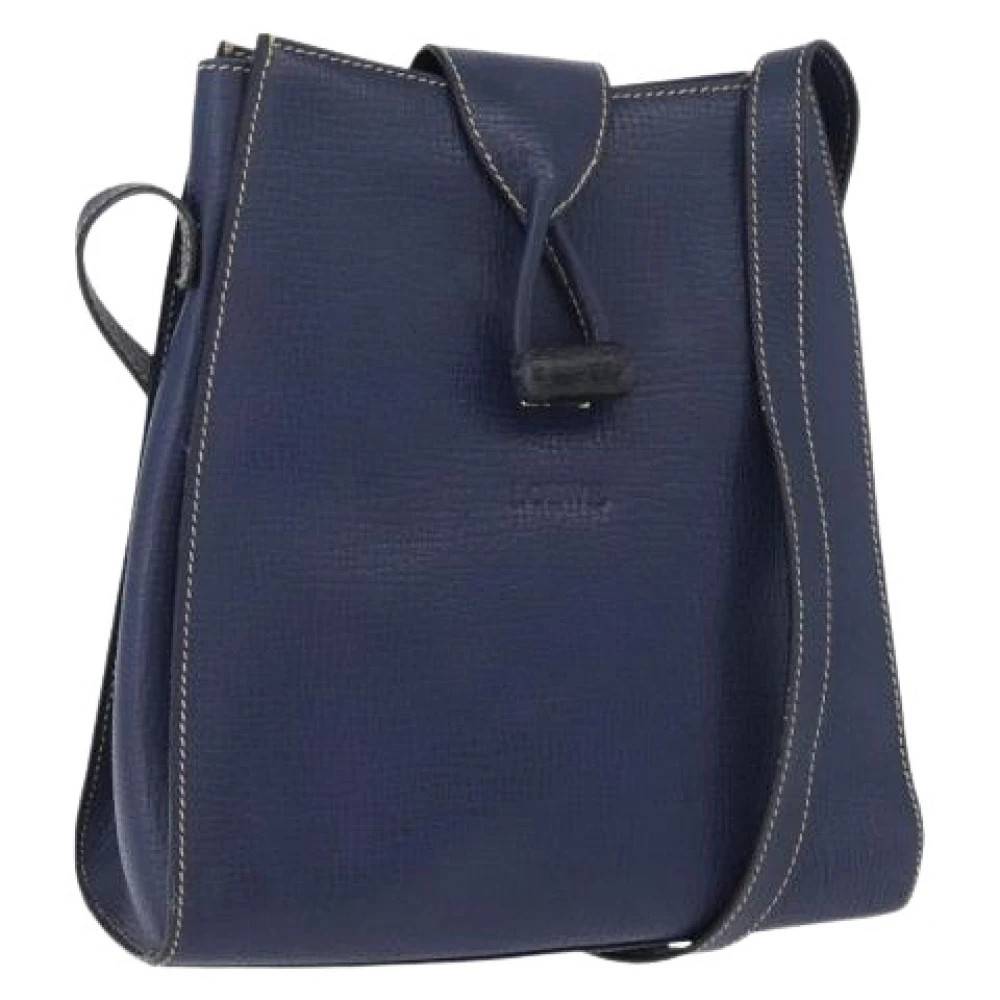 Loewe Pre-owned Pre-owned Læder Bucket Bag - Vintage - Dame - Blå - ONE SIZE - Læder