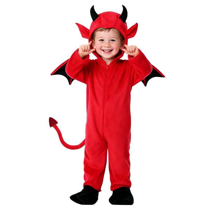 Barn Halloween Kostymset Djävul Fladdermus Vampyr Rollspelskläder Pojkar Flickor Cosplay Festklänning cm