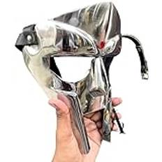 Medeltida gladiator MF Doom mask hjälm halloween rekvisita cosplay kostym tillbehör samlare cool födelsedagar julklapp för rollspel teater lek av antikt hus hantverk