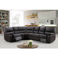 Melbourne Brun inkl. 2 recliner – Hörnsoffa