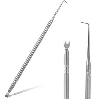 2 i 1 Lash Lift Tool, Lash Lift and Tint Kit Professionellt ögonfranssepareringsverktyg med kam Rostfritt stål Lash Perming Brush Lash Lift Kam Permin - Silver