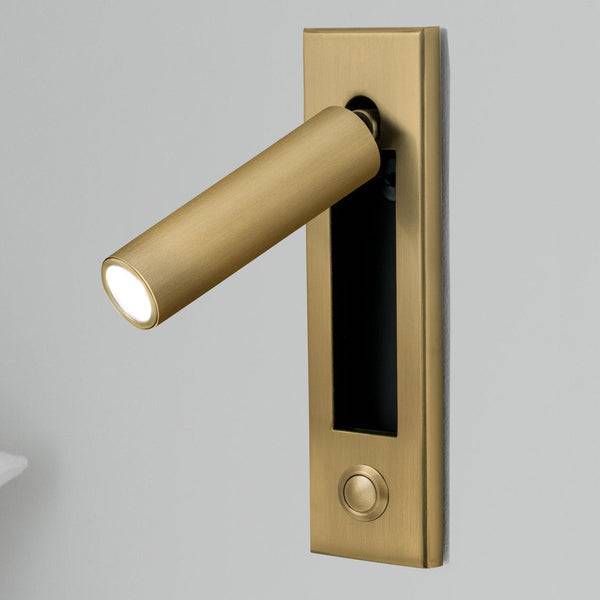 Lola Swing Arm Vägglampa - Justerbar Vägglampa med Elegant Arm - Koppar / Kall vit / Dia 5cm x H 15.5cm fyrkant set om 2