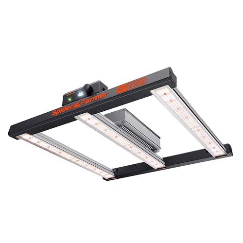Spider Farmer Cost-Effective G1500 LED Grow Lampe 150W 60x60CM, Smarte APP Steuerung LED Pflanzenlampe,Bridgelux Dioden Vollspektrum Dimmbar Grow Light Wachstumslampe für Gemüse Blume