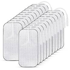 Tens Elektroden Pads, 20 Stück Selbstklebende Elektroden Tens Gerät, 40 x 80 mm Tens Elektroden wiederverwendbar zur Linderung von Muskel,Rücken und Gelenkschmerzen Kompatibel mit den Meisten TENS