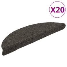 vidaXL trappemåtter selvklæbende 20 stk. 56x17x3 cm antracit halvrunde