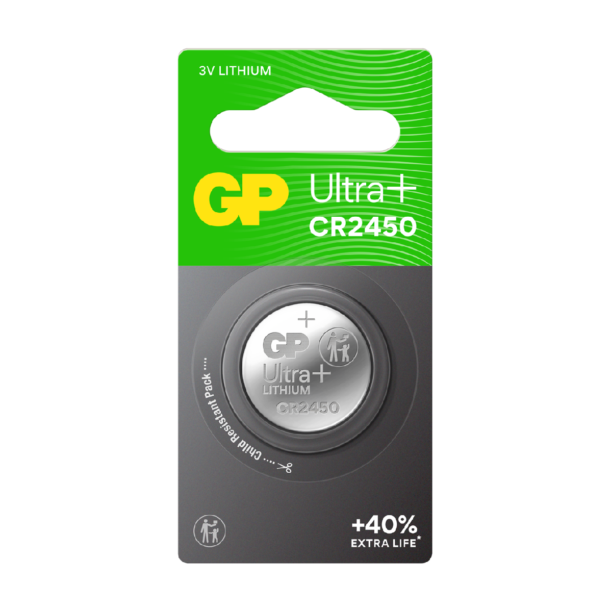 Knappcell GP Ultra Plus Lithium CR2450