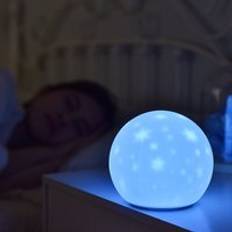 Moon light touch sensor 3 f&#xE4;rger led nattlampa usb uppladdningsbar dimbar silikonstj&#xE4;rna projektorlampa f&#xF6;r barn barn baby