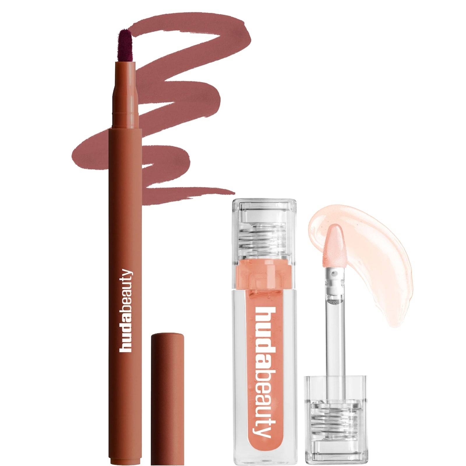 HUDA BEAUTY Jelly Stained Lips Duo (Various Shades) 10% Saving - Warm brown