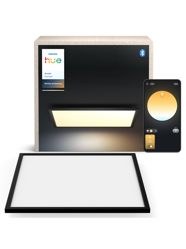 Philips Hue Aurelle panel square XL black