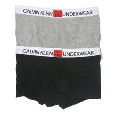 Calvin Klein 2-pack tights, greyblack - 152 - 12-14år