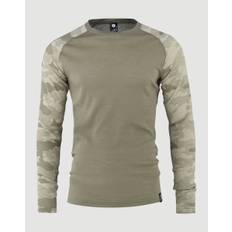 Bula Camo Merino Wool Crew Skiundertrøje Herre, Sage / XL