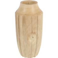 Trävas räfflad, natur 24 cm
