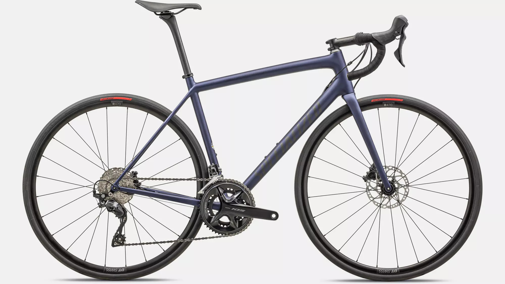 Specialized Aethos Sport 2025 - Shimano 105 12sp - WH-DT R470 - 144 / 52 / Gloss Fog Tint Carbon Dune White