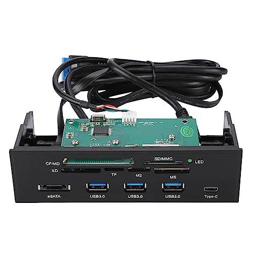 Intern Kortläsare Dashboard, 5,25 Tum Multifunktion Intern Kortläsare Dashboard Pc Dashboard Reader Med High Speed ​​Front USB 3.0 Interface Intern Kortläsare för