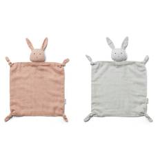 Liewood snuttefilt Agnete 2-pack, Rabbit rose/grey