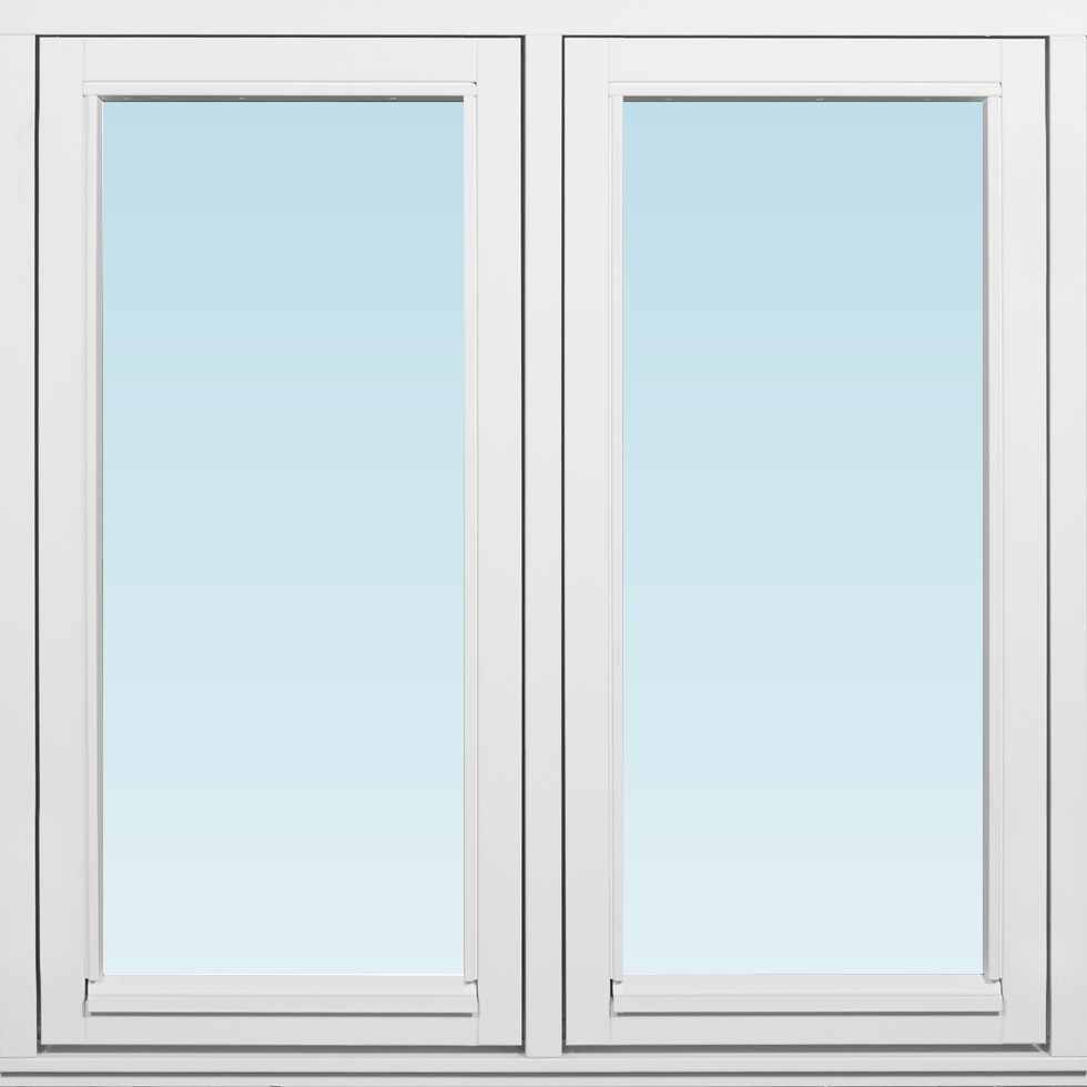 Svenska Fönster SF sidohängt fönster utåtgående 980x980mm  2-luft, insida trä utsida trä, 2-glas  (10x10)