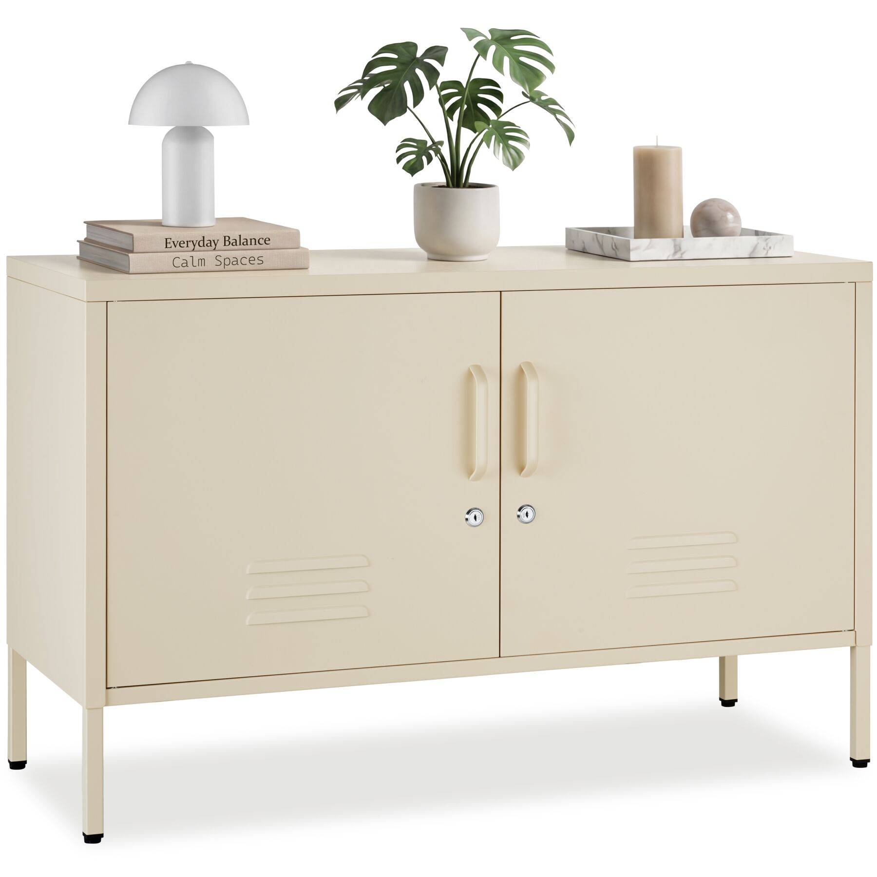Sideboard Baker i metall - creme