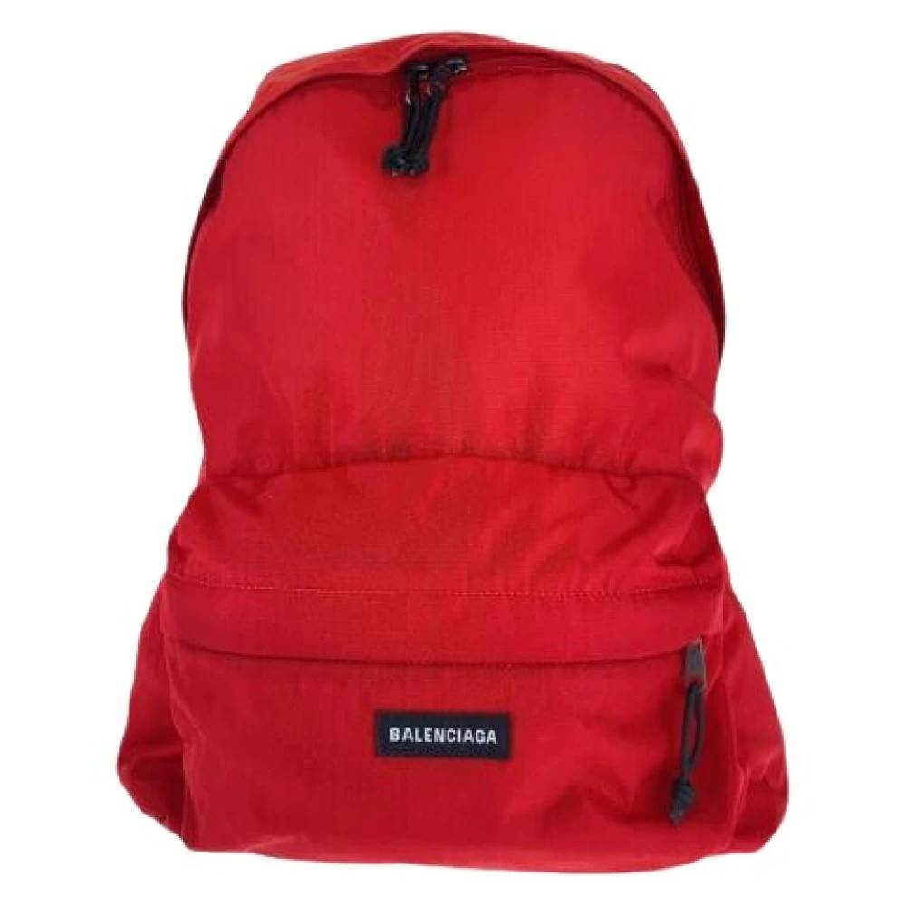 Balenciaga Vintage Pre-owned Explorer Nylon Rygsæk - Vintage - Herre - Rød - ONE SIZE - Nylon