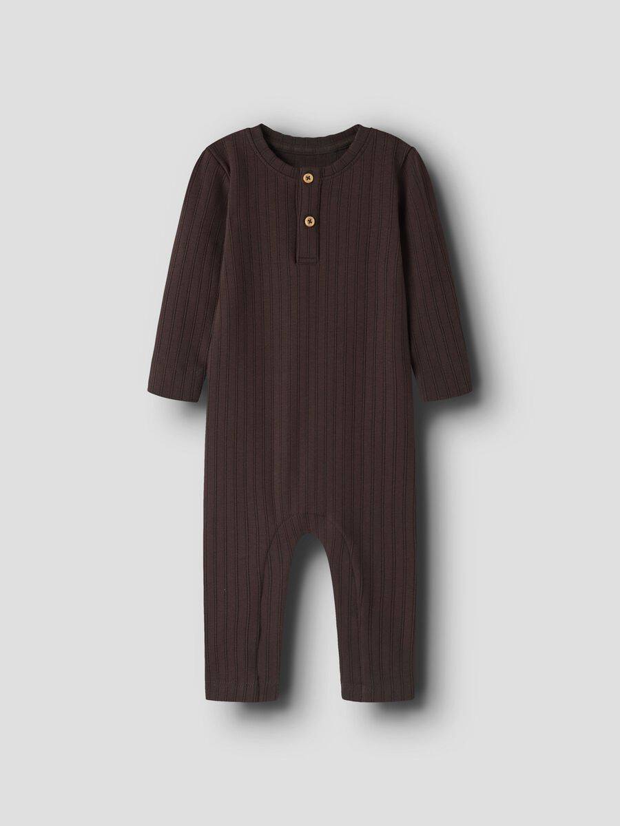 Ekologisk Bomull Jumpsuit - Brun - 68