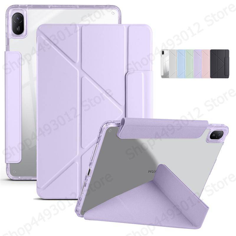 Fodral För Huawei MatePad 11 5 Fodral TXZ-W09 Smart Vikbart Läder Akryl Baksida Magnetiskt Skydd För Huawei Matepad 11.5 Fodral white
