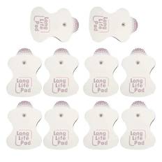 10 elektrode-erstatningspuder til Omron Elepuls L-massageapparater Hvid White onesie