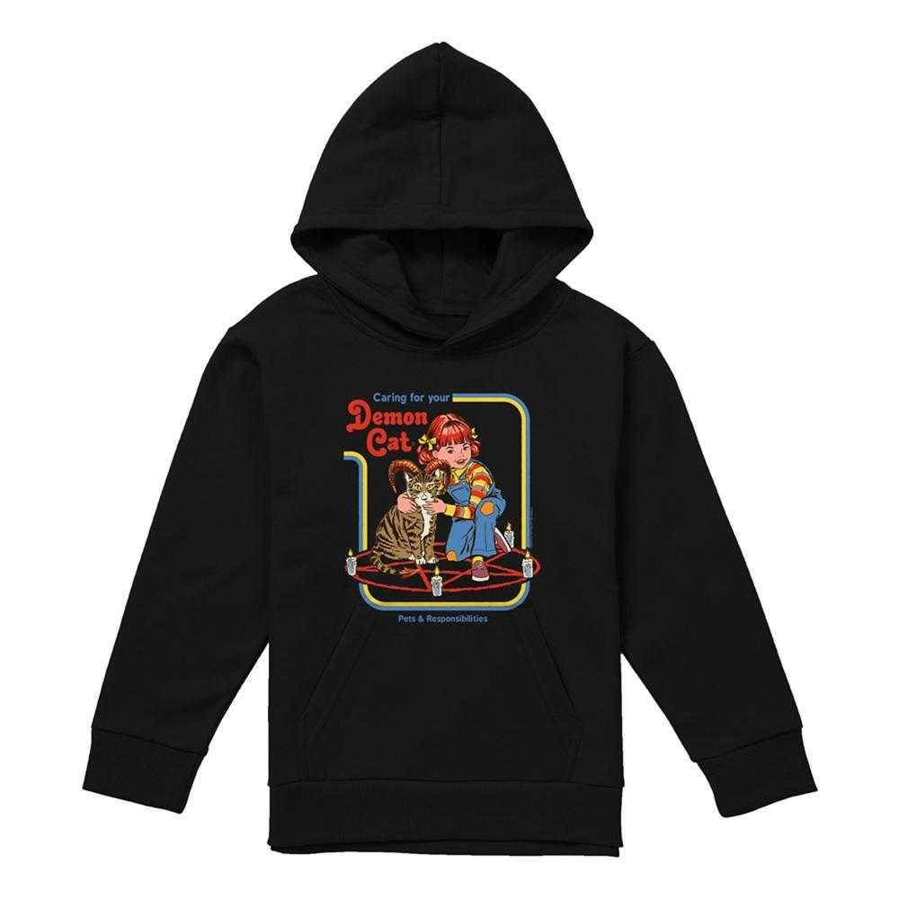 Steven Rhodes Childrens/Kids Caring For Your Demon Cat Hoodie 12-13