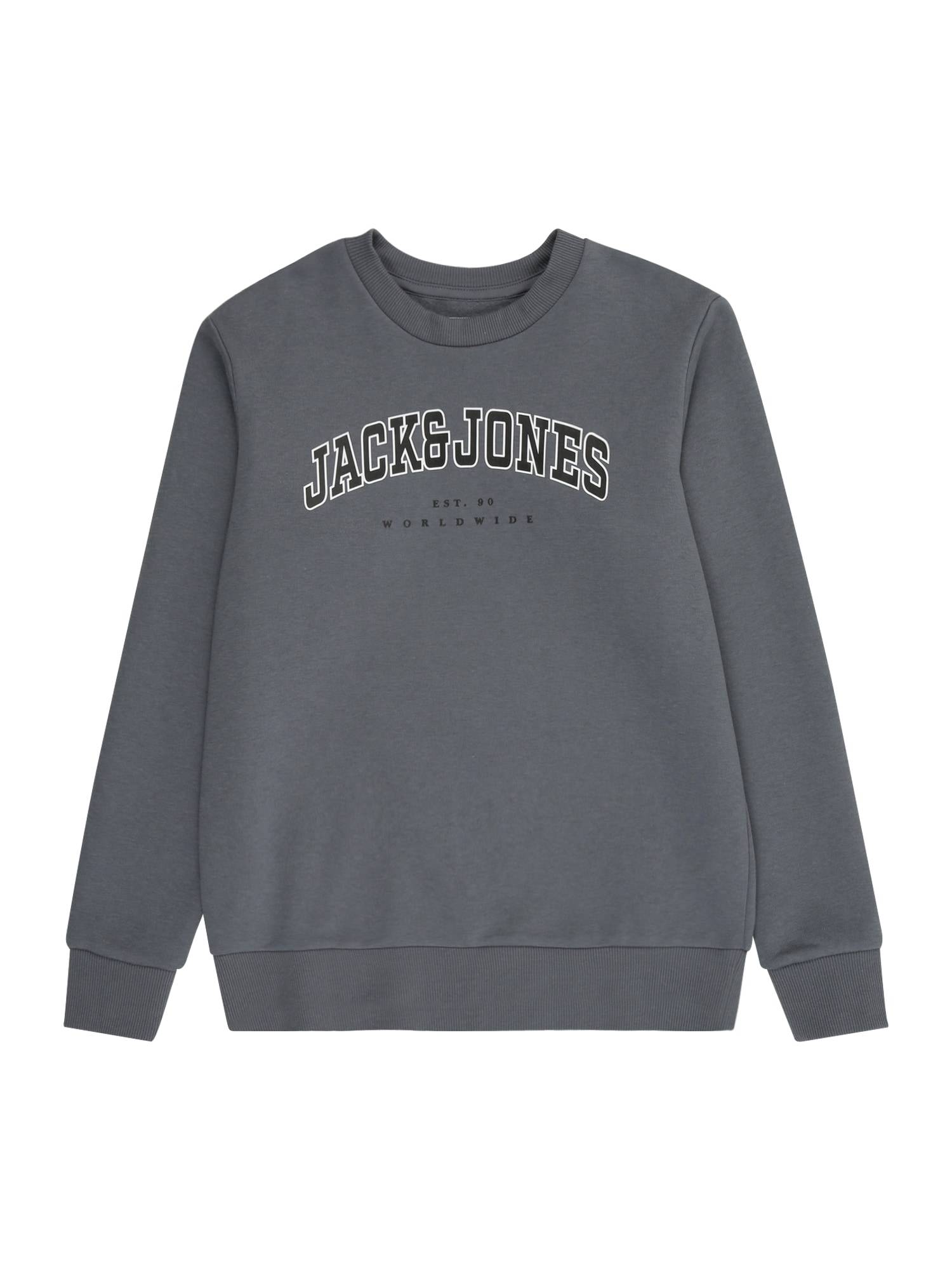 Jack & Jones Junior Sweatshirt 'JJECALEB'  røgblå / sort / hvid
