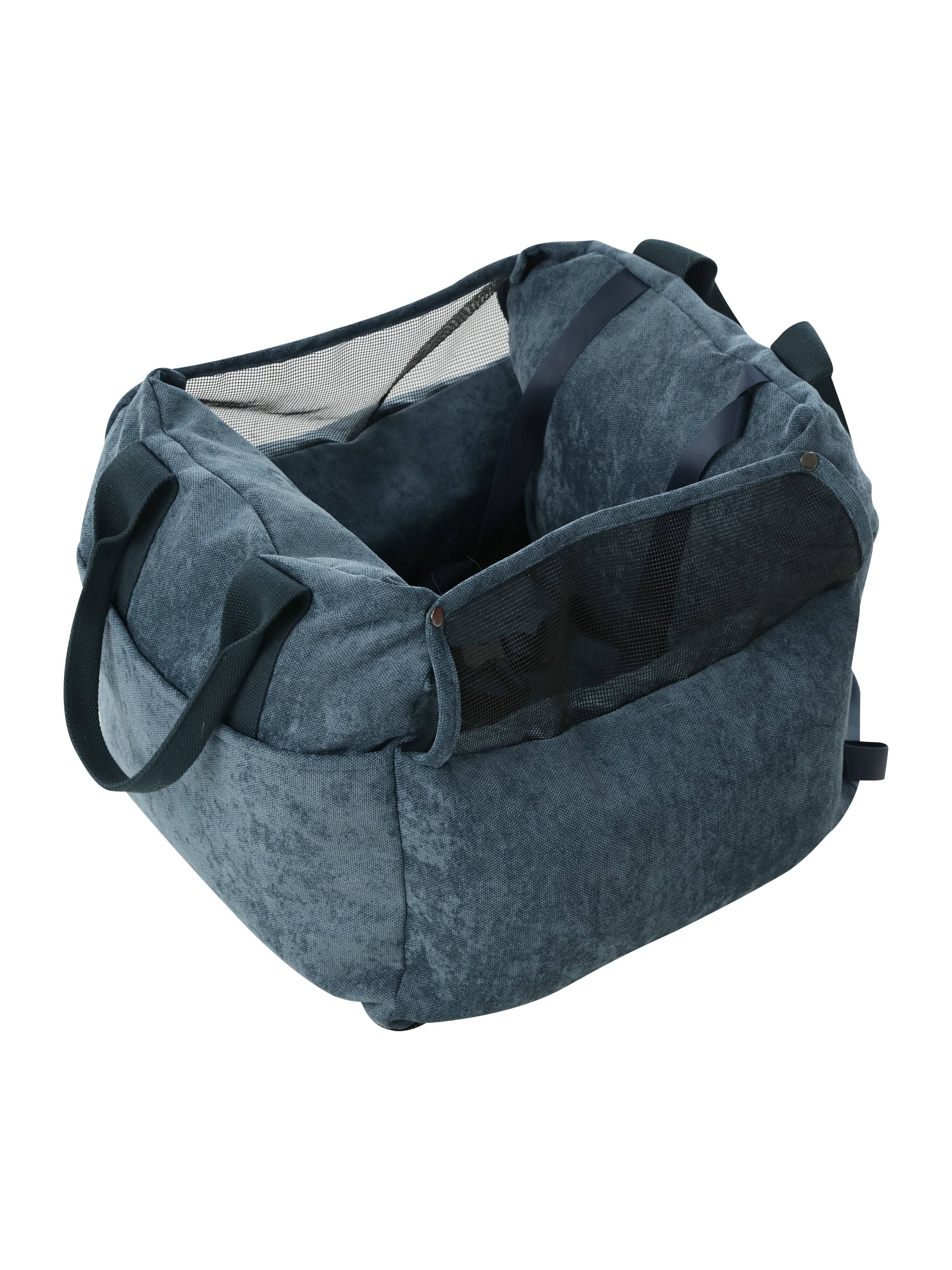 Blue Puff Guard Dog Car Seat | Safe Travel Bed & Booster | PEHOM
