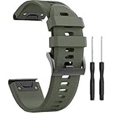 Quickz-it Armband för Garmin Fenix 5S/6S/7S, Quick-Fit 20 mm, 5S Plus, 6S Pro Solar, 7S Solar och Sapphire Solar, D2 Delta, Silikon