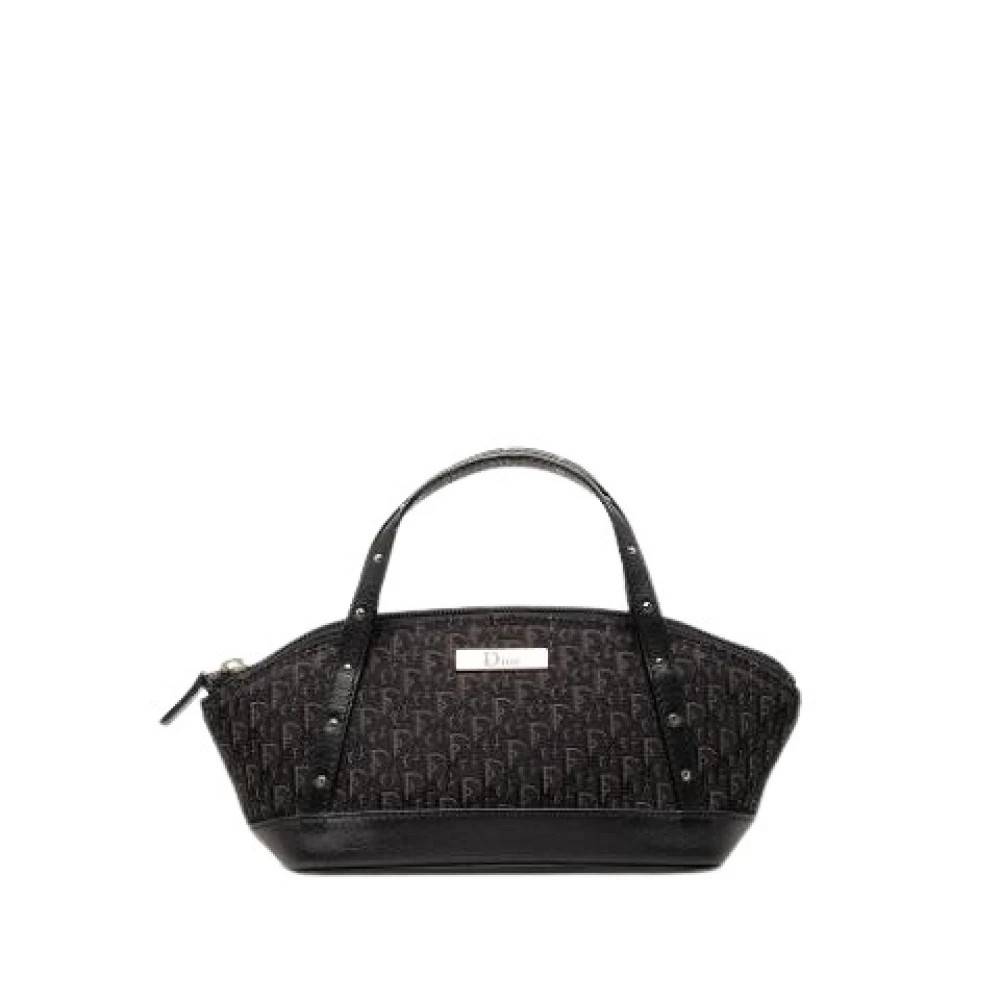 Dior Vintage Pre-owned Vintage Canvas Håndtaske - Vintage - Dame - Sort - ONE SIZE - Læder