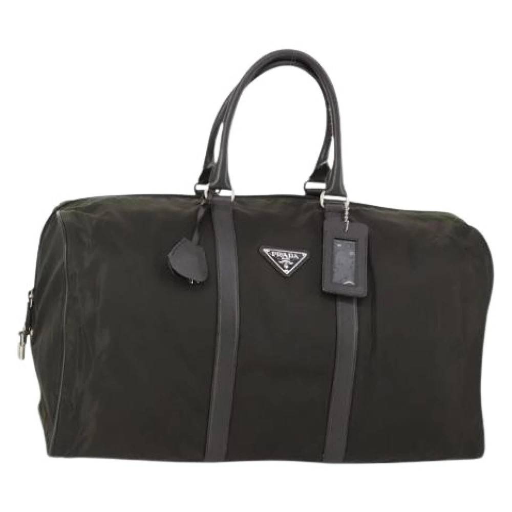 Prada Vintage Pre-owned Nylon Weekendtaske - Vintage - Dame - Grøn - ONE SIZE - Nylon
