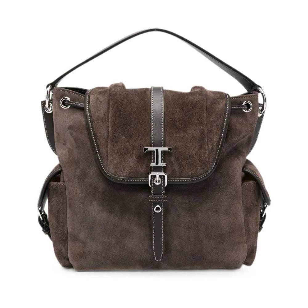 Tod's - Tidlös axelremsväska med T-spänne Väskor - Dam - ONE Size - Läder