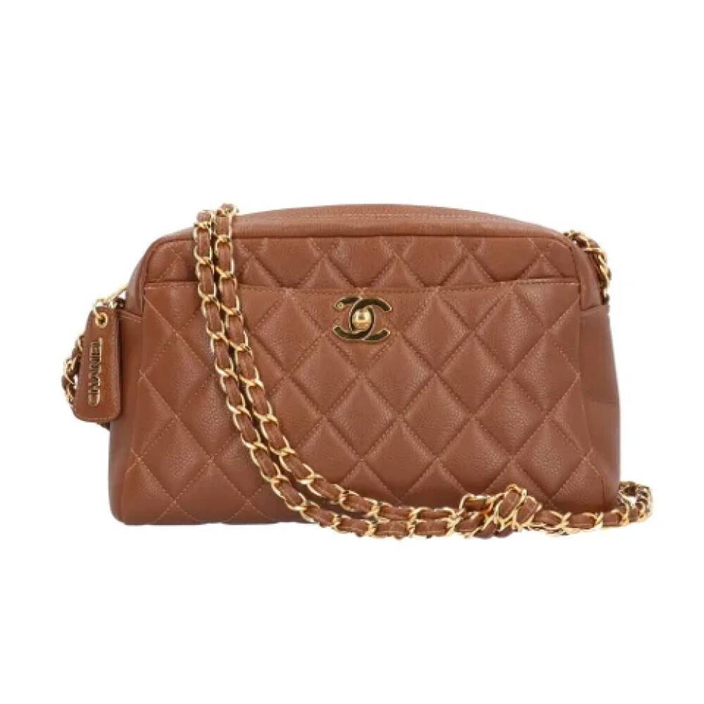 Chanel Vintage Pre-owned Laeder chanel-tasker - Vintage - Dame - Brun - ONE SIZE -