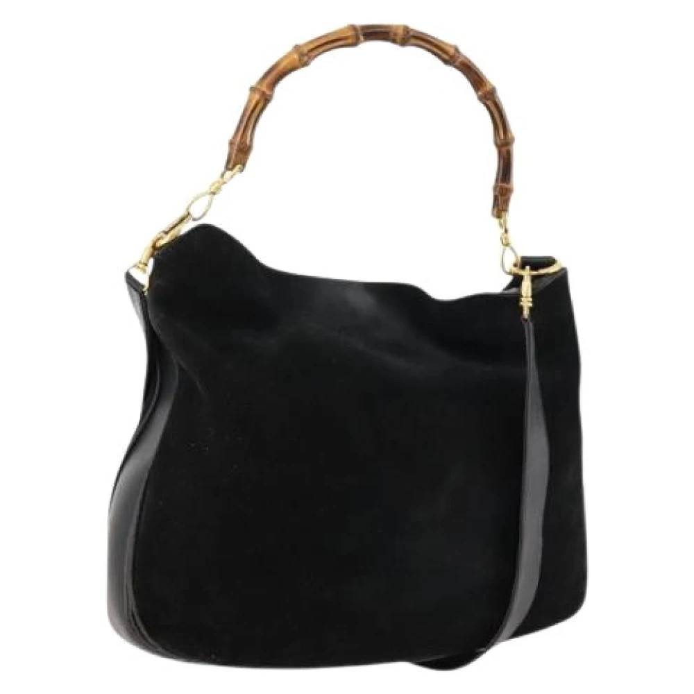Gucci Vintage Pre-owned Vintage Skuldertaske - Vintage - Dame - Sort - ONE SIZE - Uld
