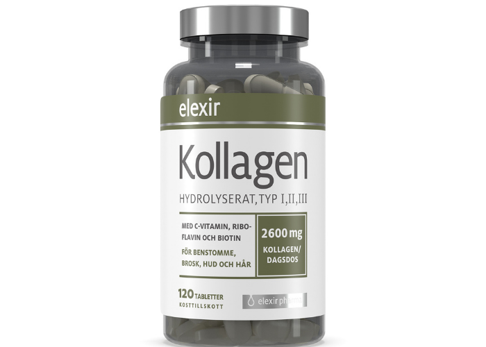 Elexir pharma Kollagen Hydrolyserat 120 tabletter