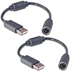 LEAGY 2 pack Wired Controller USB Breakaway-kabel kabel för Microsoft Xbox 360 gitarrhjälte