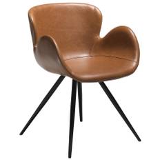 Dan Form - Gaia Loungestol Konstläder Ljusbrun från Sleepo - Brun ((HxDxB): 73 x 64 x 70 cm)