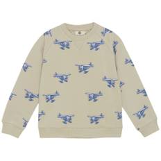 EnFant GOTS Sweatshirt Aop French Oak 128 cm  Beige  128 cm  mand