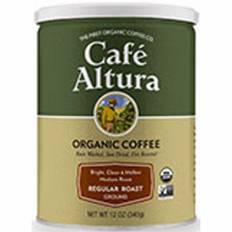 Caf+-¼ Altura, Organic Regular Roast Ground Coffee, 12 Oz