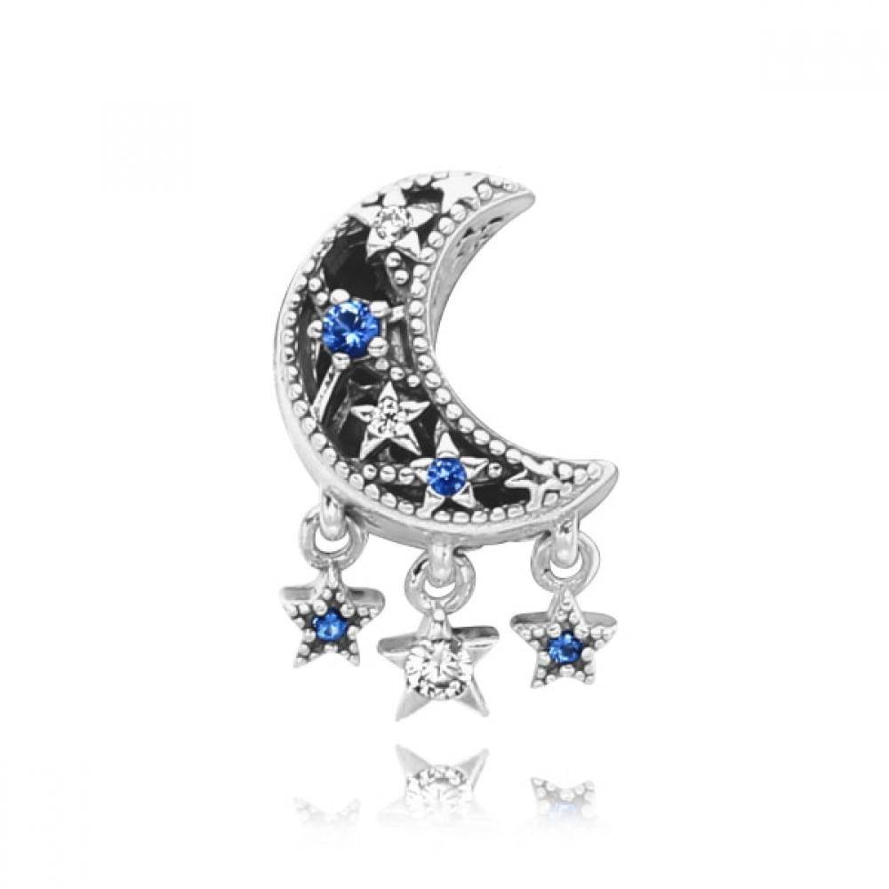 Pandora 799643c01 Star Crescent Moon Silver Charm 799643C01