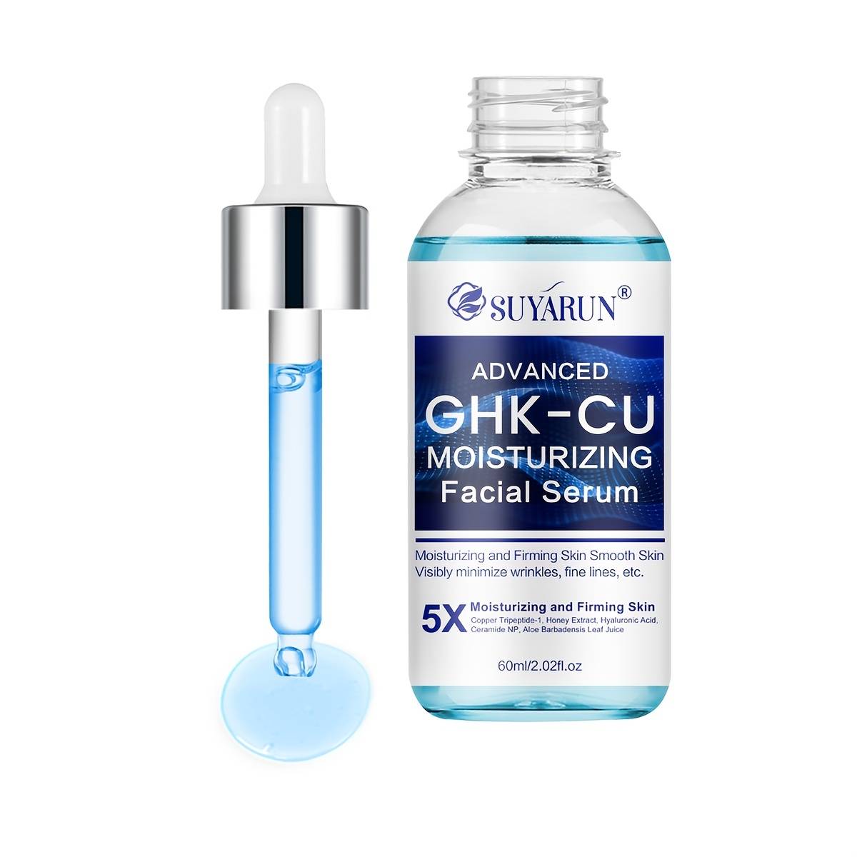 Suyarun Ghk - Cu Facial Serum Niacinamide, Ceramide, Peptide And Centella Asiatica Extract. It Evens Light Beige, Skin, Hydrates, Is Lightweight And Non Greasy. Suitable For Types, Men And Women.
