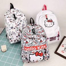 Sanrio 1pc Hello Kitty Ryggsäck Söt Campus Kattryggsäck Ins Liten Och Mångsidig Graffiti Student Lätt Ryggsäck Med Stor Kapacitet - Multifärgad