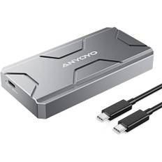 ANYOYO 40Gbps NVMe SSD Gehäuse für Thunderbolt 4/3, USB4 M.2 NVMe Gehäuse für PCIe 2280 M-Key (B+M Key), USB C Gehäuse kompatibel für Thunderbolt 3/4 (6609-S)